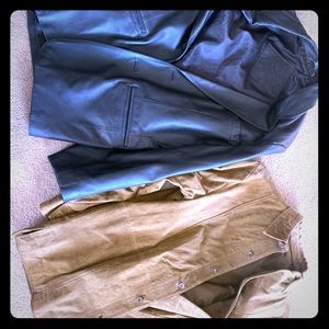 TWO leather coats
